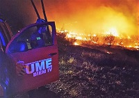 Efectivos del BIEM IV durante su participación en los incendios forestales de Portugal