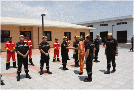 La Vicepresidenta Primera del Gobierno visitó la Unidad de Intervención de Gando (Gran Canaria) perteneciente al II Batallón de Intervención en Emergencias.