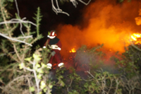 Los trabajos de extinción nocturnos fueron esenciales