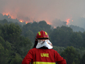 Vista del incendio