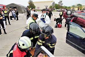 Durante el simulacro se pussieron en práctica distintas capacidades como la búsqueda y rescate en entornos urbanos