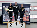 Podio de las primeras clasificadas en la categoría femenina.