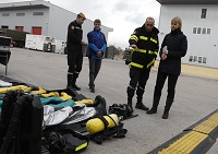 Durante la visita, los expertos europeos han podido comprobar la organización, preparación personal y material de este equipo especializado