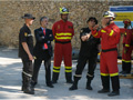 El director general de Protección Civil y Emergencias junto al jefe de la UME han seguido de cerca los ejercicios de preparación