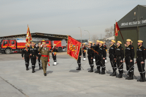 El general de divisi&oacute;n Rogelio Garc&iacute;a de Dios Ferreiro se despidi&oacute; esta ma&ntilde;ana del Estandarte de la UME.