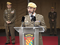 El teniente coronel Ovidio Muñoz Fernández en su discurso durante el acto