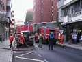 Efectivos de la UME en el incendio del ayuntamiento de León