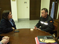 El Jefe del BIEM II en la Delegación del Gobierno