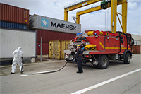 Desinfección en el puerto de Valencia