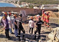 El campo de rescate fue el escenario del ejercicio multiriesgo